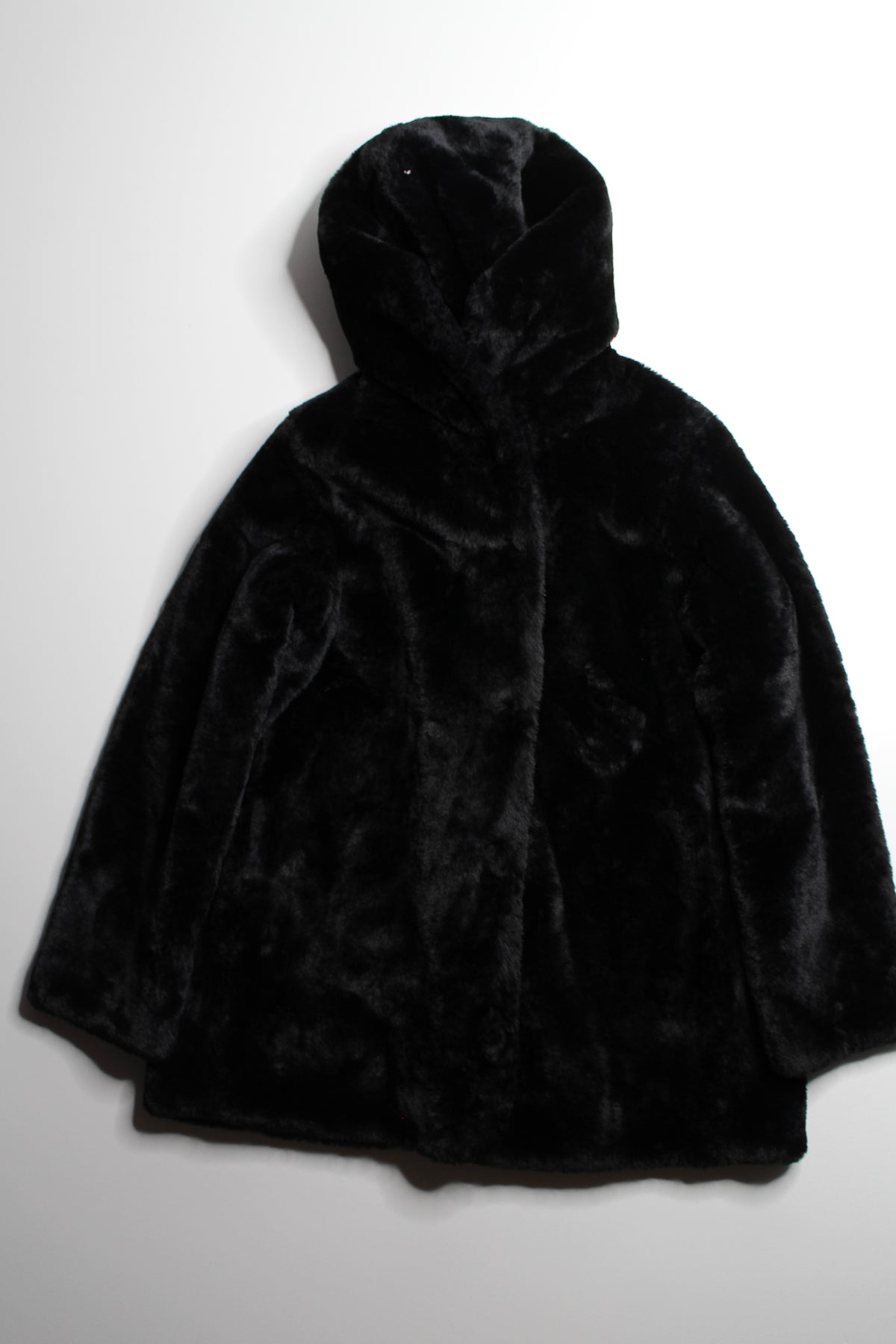 Life Oofwear (Sporting Life) black reversible faux fur ‘Teddy’ coat, Euro size 44 (large) *new with tags