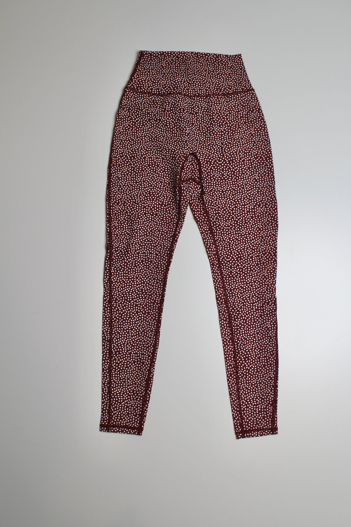 Buff Bunny high-rise deep maroon bossy print leggings, size small *new (additional 10% off)