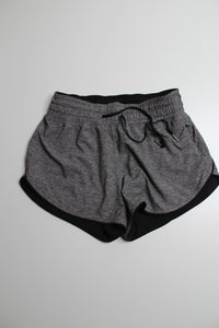 Lululemon grey / black choose a side reversible shorts, size 4