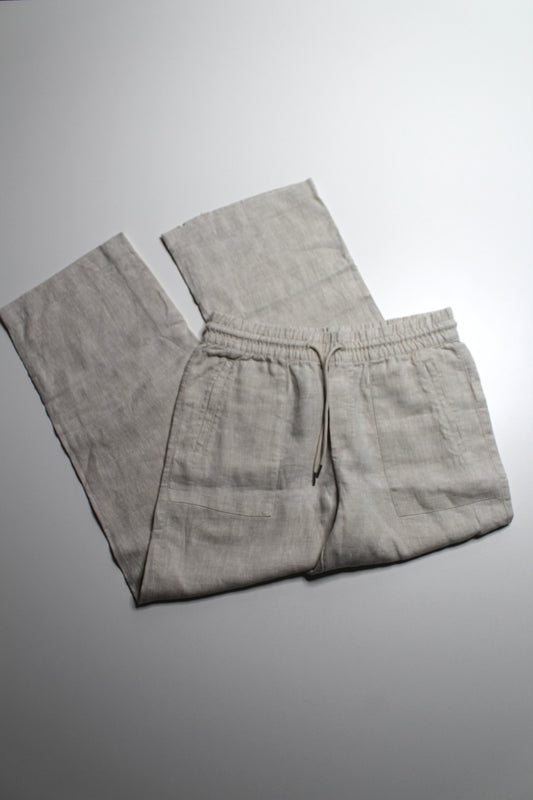 Athleta light beige ‘retreat linen wide leg’ pants, size medium *new without tags