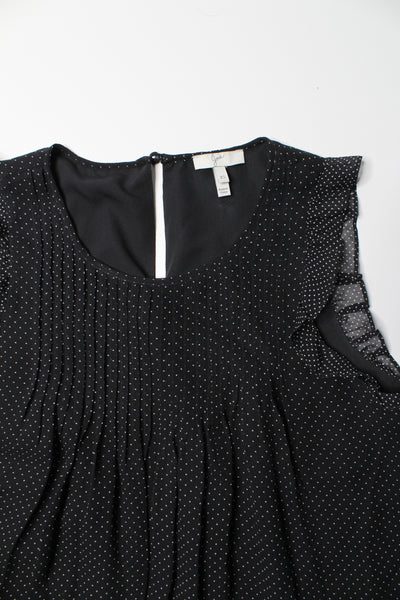 Joie black polka dot cici sleeveless babydoll dress, size xs (loose fit) (additional 20% off)