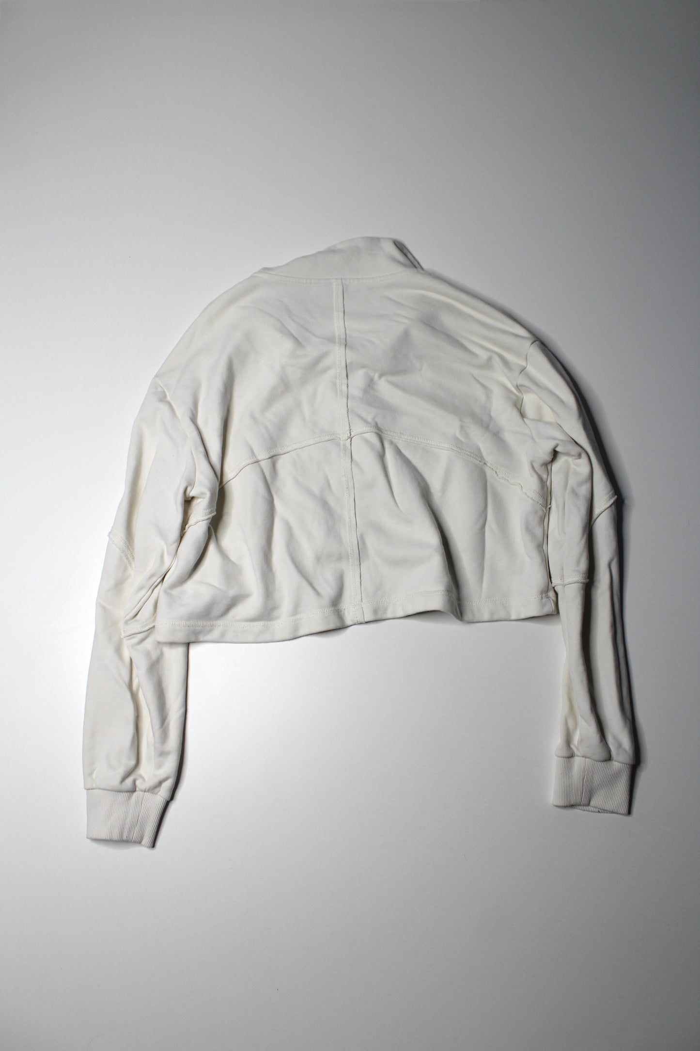 Sweaty Betty cream pullover 1/2 zip sweater, size 8 (size medium)