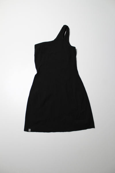 Lululemon black one shoulder ribbed dress, size medium