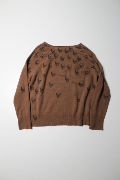 Skull Cashmere brown cashmere sweater, size xs (loose fit)