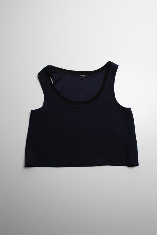 Aritzia cropped dark purple sleeveless blouse, size small