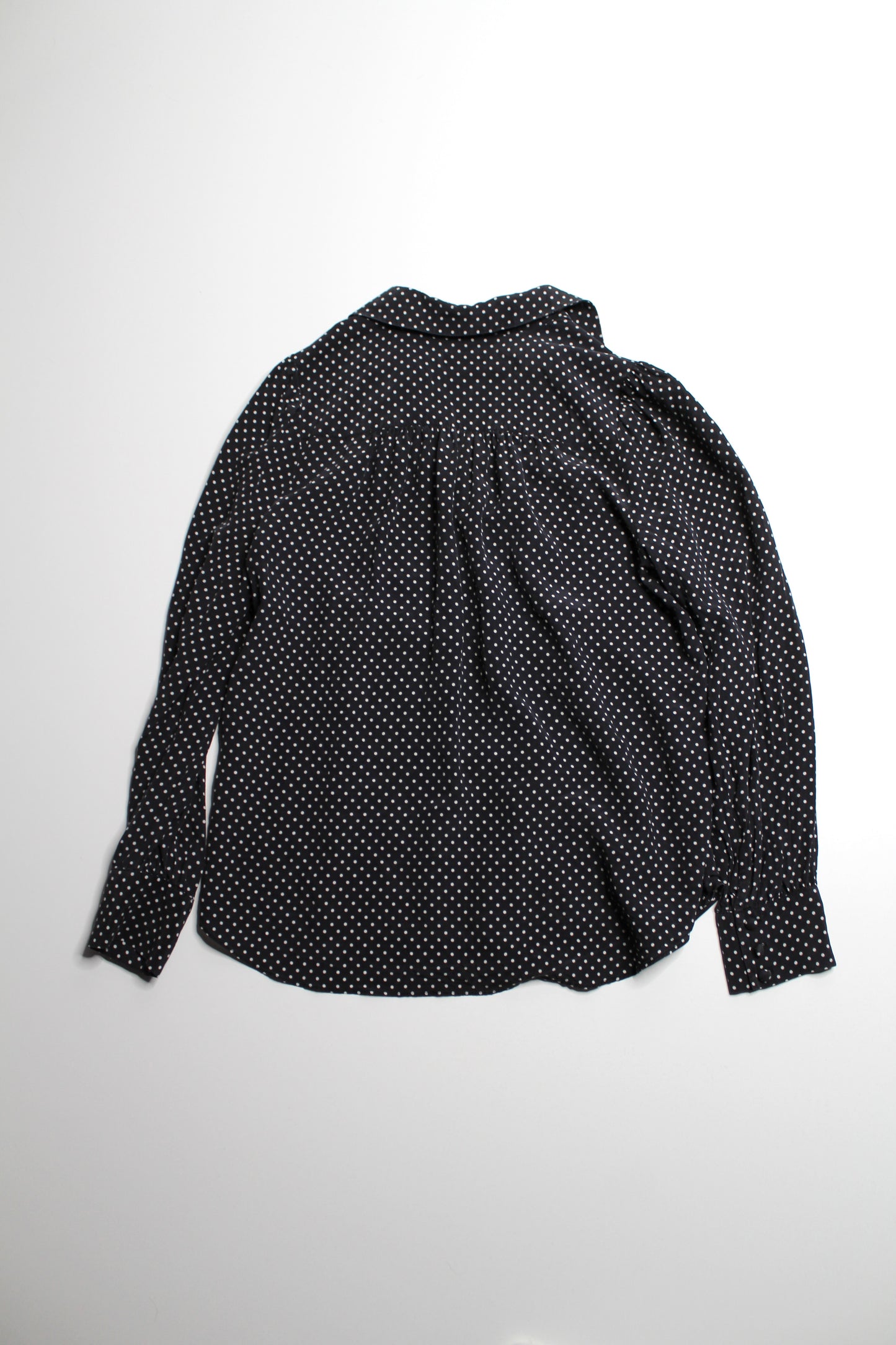 Kate Spade silk long sleeve polka dot blouse, size medium