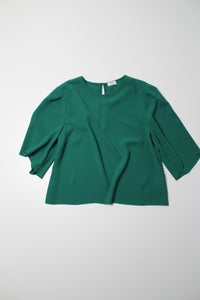 Aritzia Wilfred green short sleeve blouse, size small