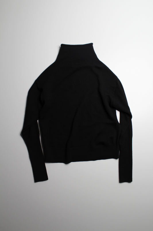Aritzia Wilfred black merino wool mock neck sweater, size xs (loose fit)