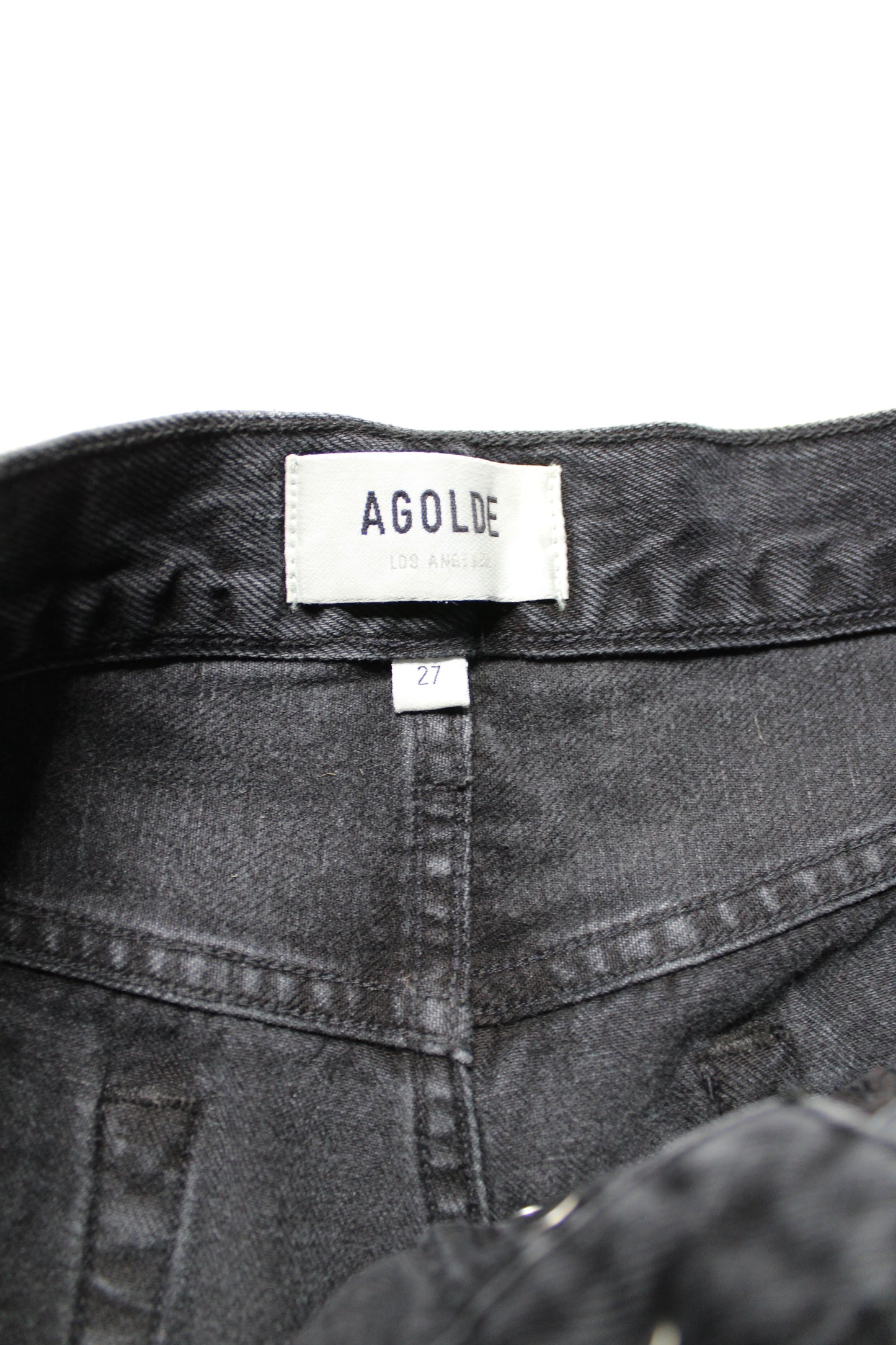 AGOLDE black wash high rise cut off ‘parker’ jean shorts, size 27 (price reduced: was $78)