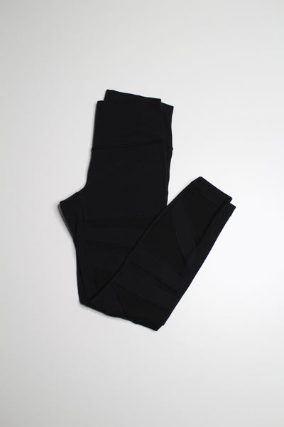 Lululemon black high times leggings, size 6 (25”) *special edition tech mesh *flaw (price reduced: was $40)