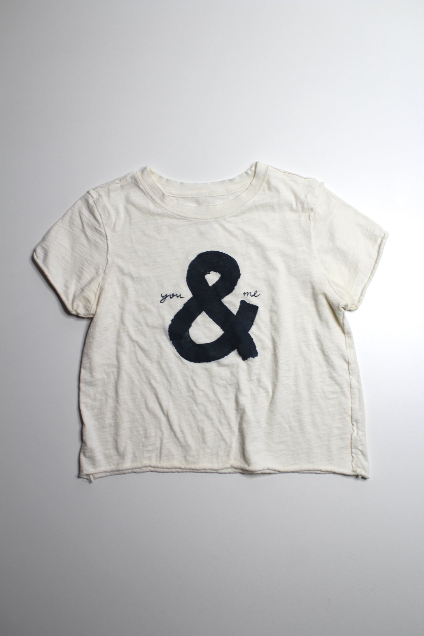 Anthropologie Pilcro ivory ‘you & me’ graphic t shirt, size small (sale: was $25)