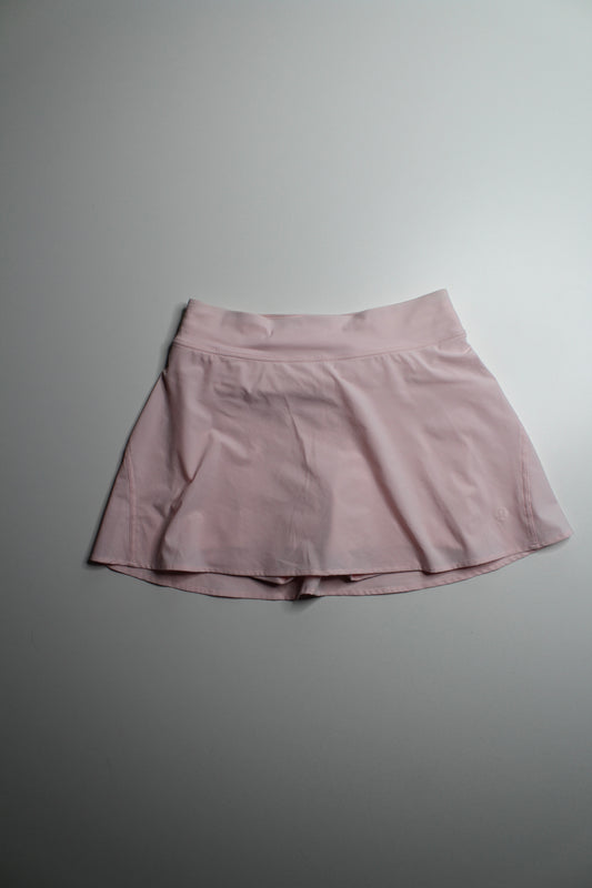 Lululemon light pink 'court rival' high rise skirt, size 6