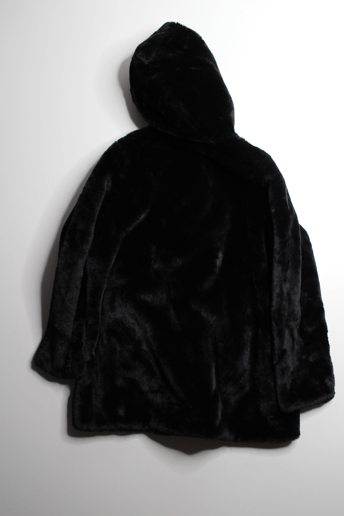 Life Oofwear (Sporting Life) black reversible faux fur ‘Teddy’ coat, Euro size 44 (large) *new with tags