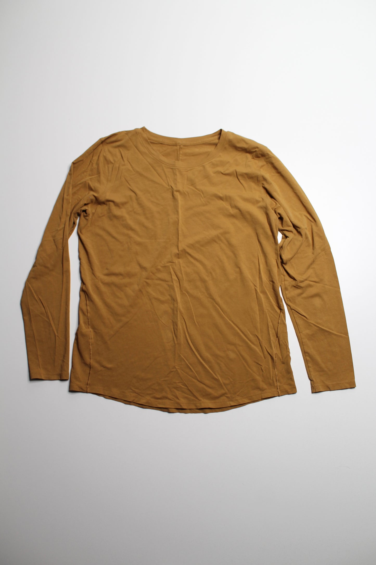 Lululemon mustard Pima cotton long sleeve, no side. Fits like 12