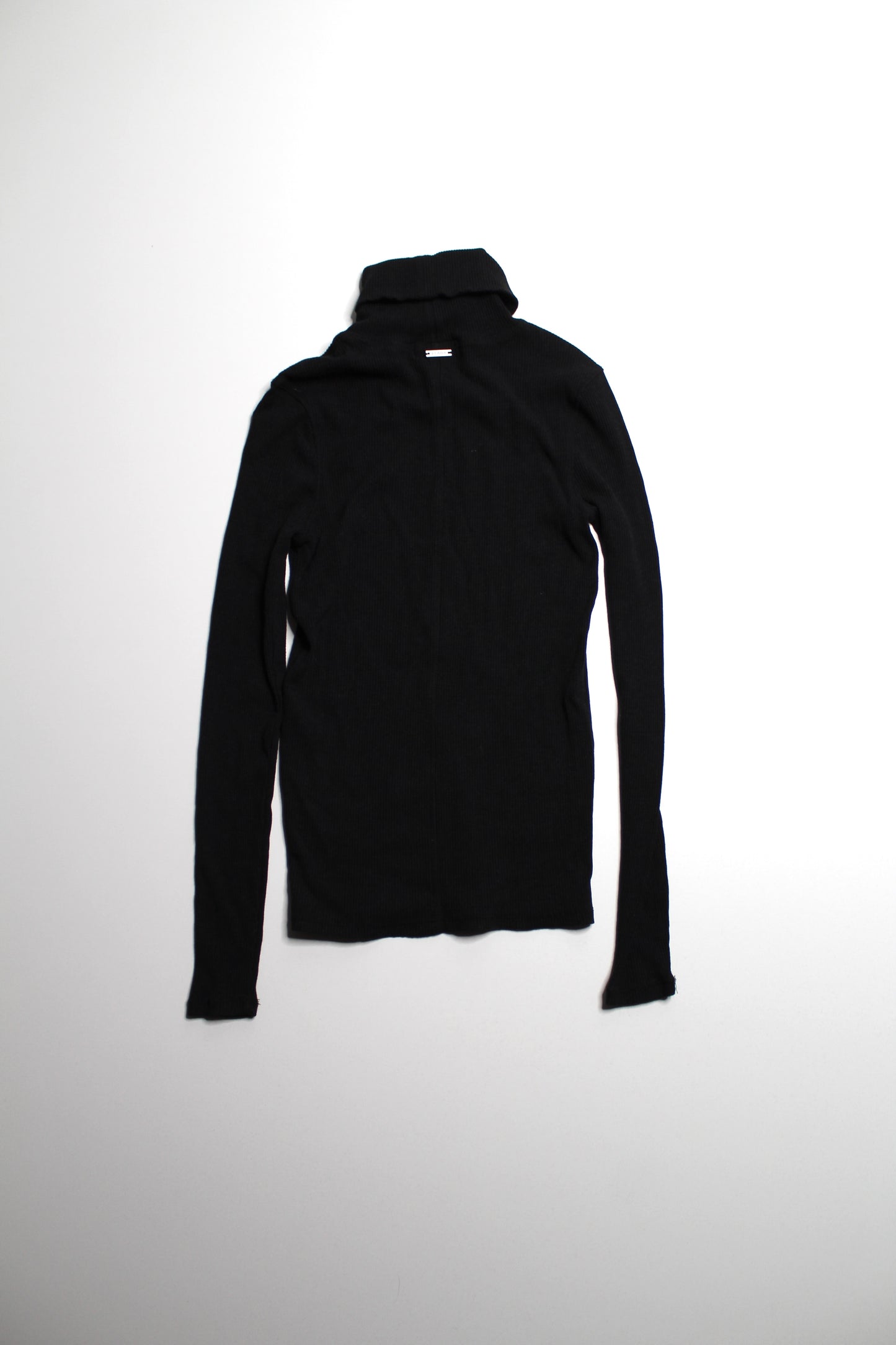 Prana black ribbed turtleneck long sleeve, size small