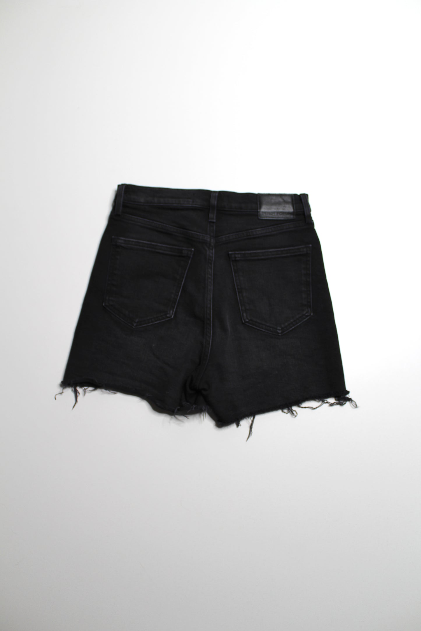 Aritzia Denim Forum black ’arlo’ cut off shorts, size 28
