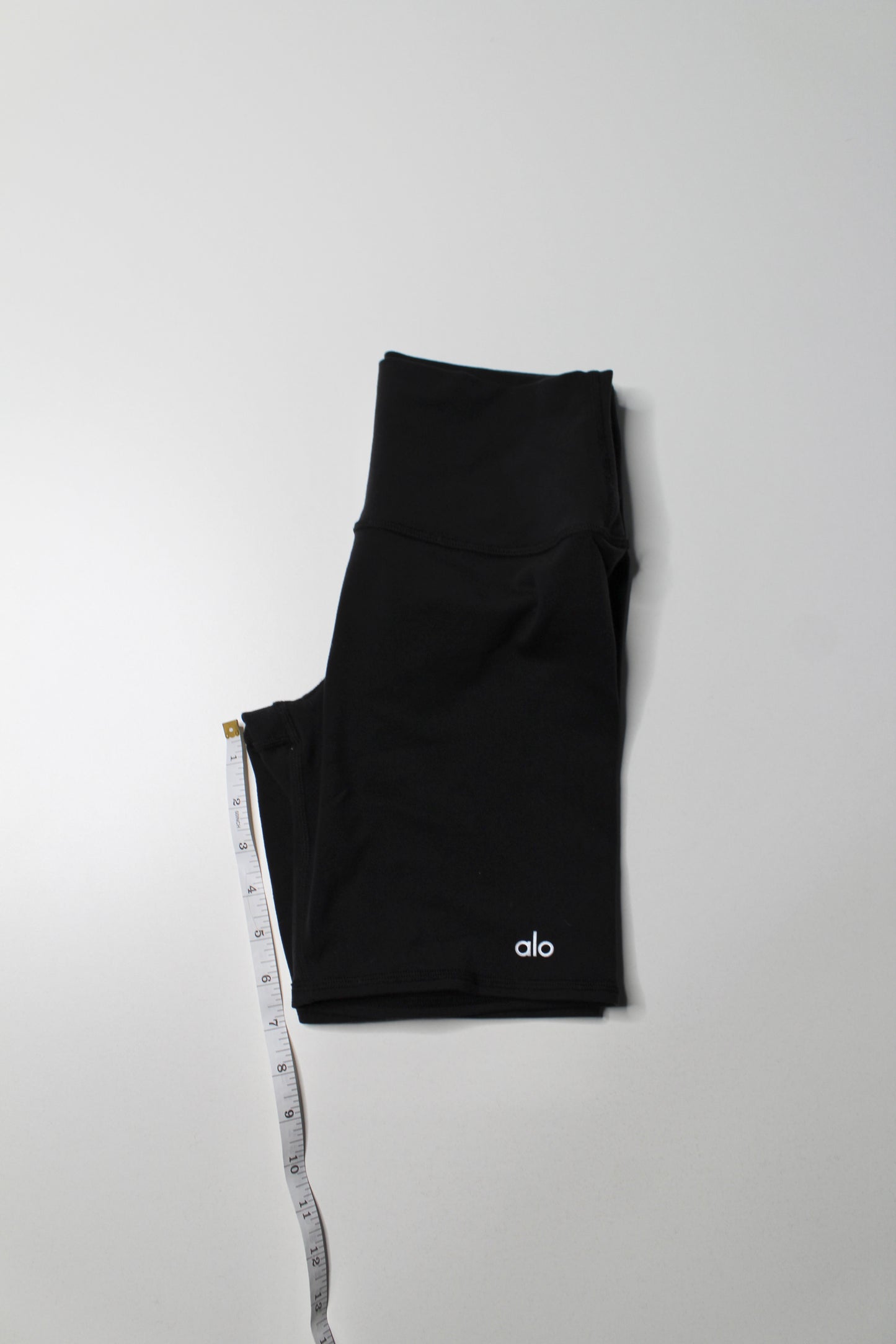 Alo Yoga black high rise biker shorts, size small (7") (additional 10% off)