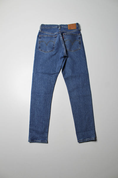 Levi's high rise 501 skinny filiforme jeans, size 24