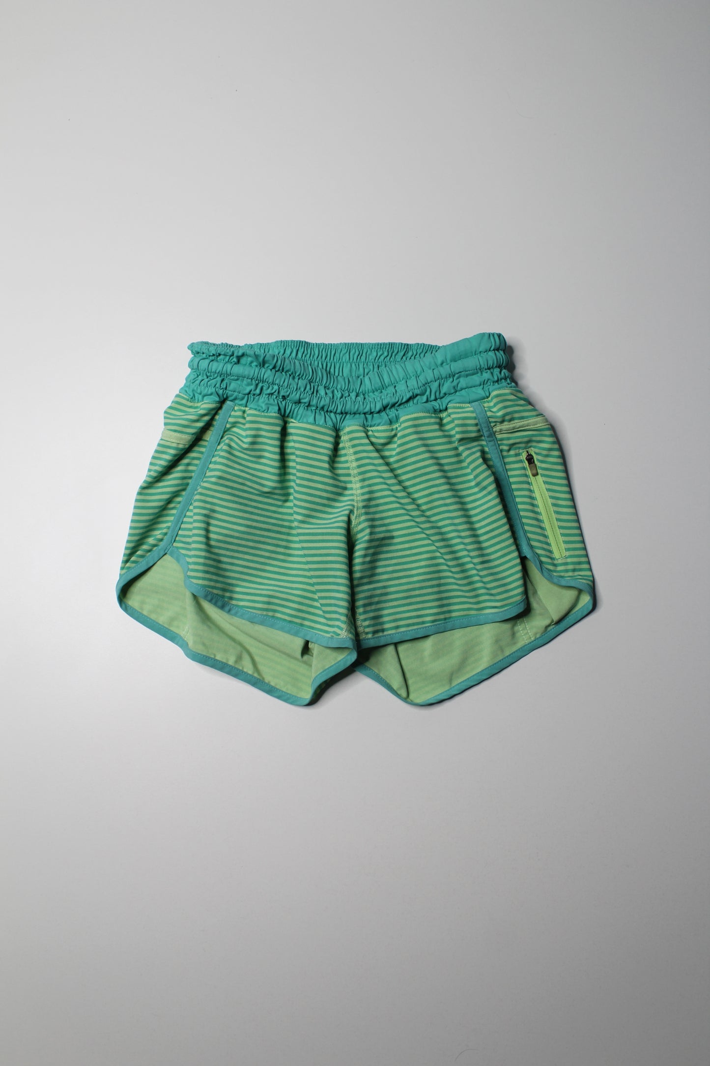 Lululemon bali breeze/clear mint ‘tracker’ shorts, size 6