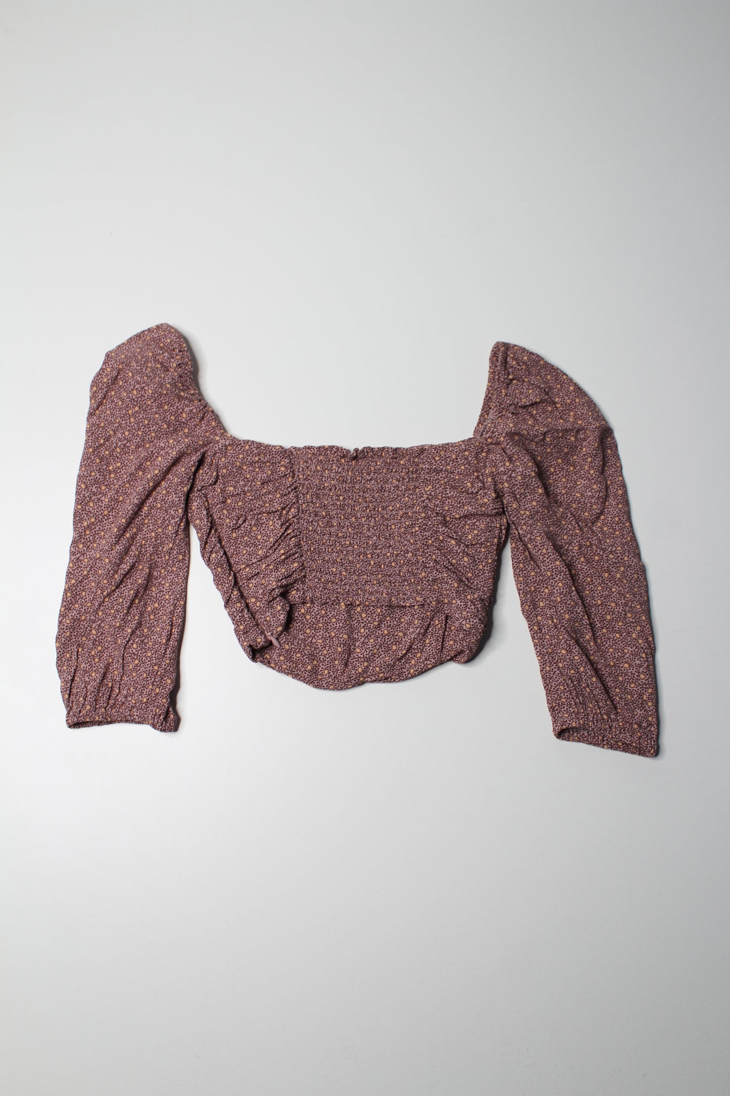 Aritzia Wilfred mauve pink/java ‘lolita’ blouse, size xs