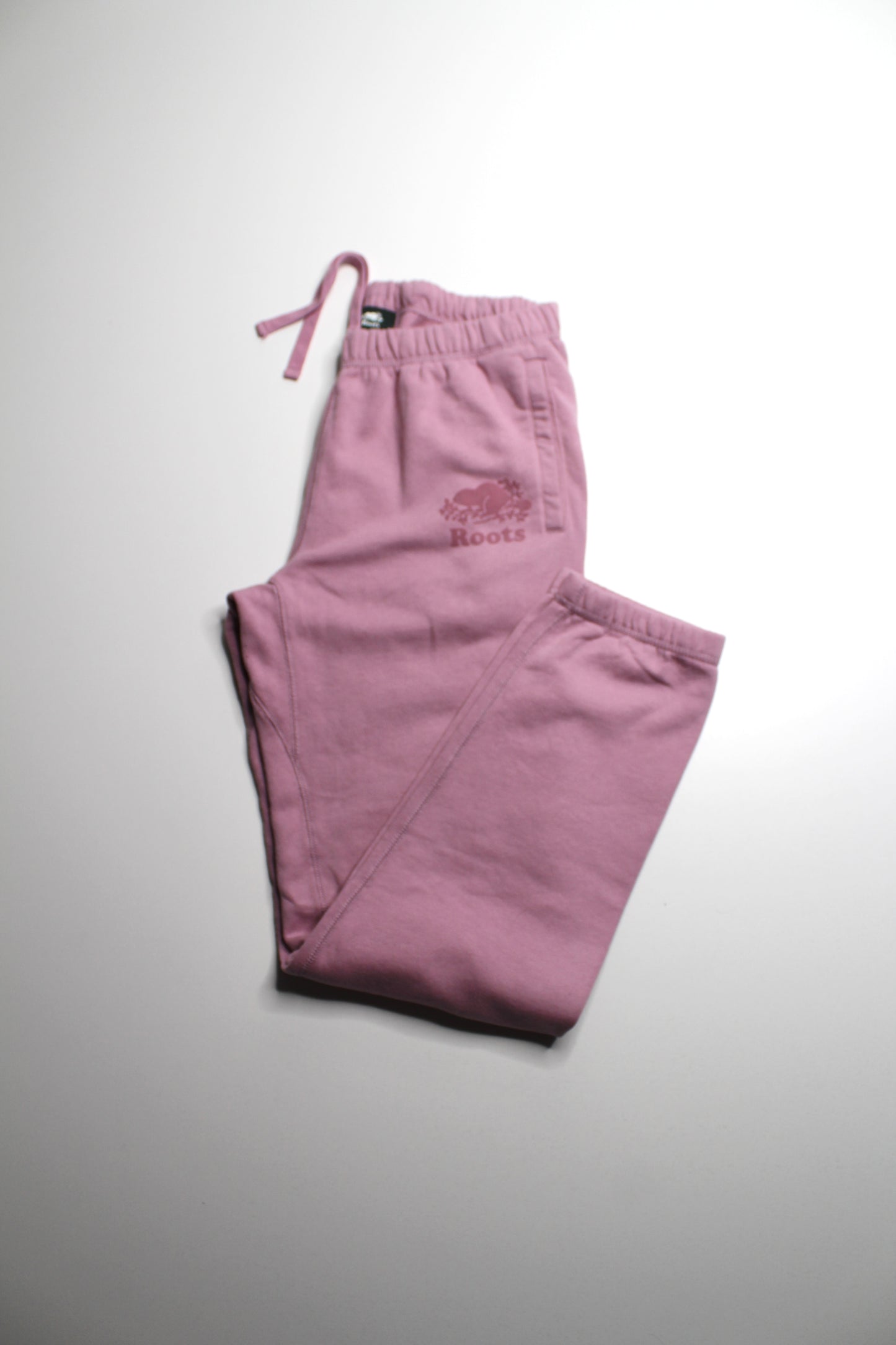 Roots dusty pink joggers, size small