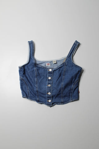 Levi’s alani denim corset top, size large (price reduced: was $30)