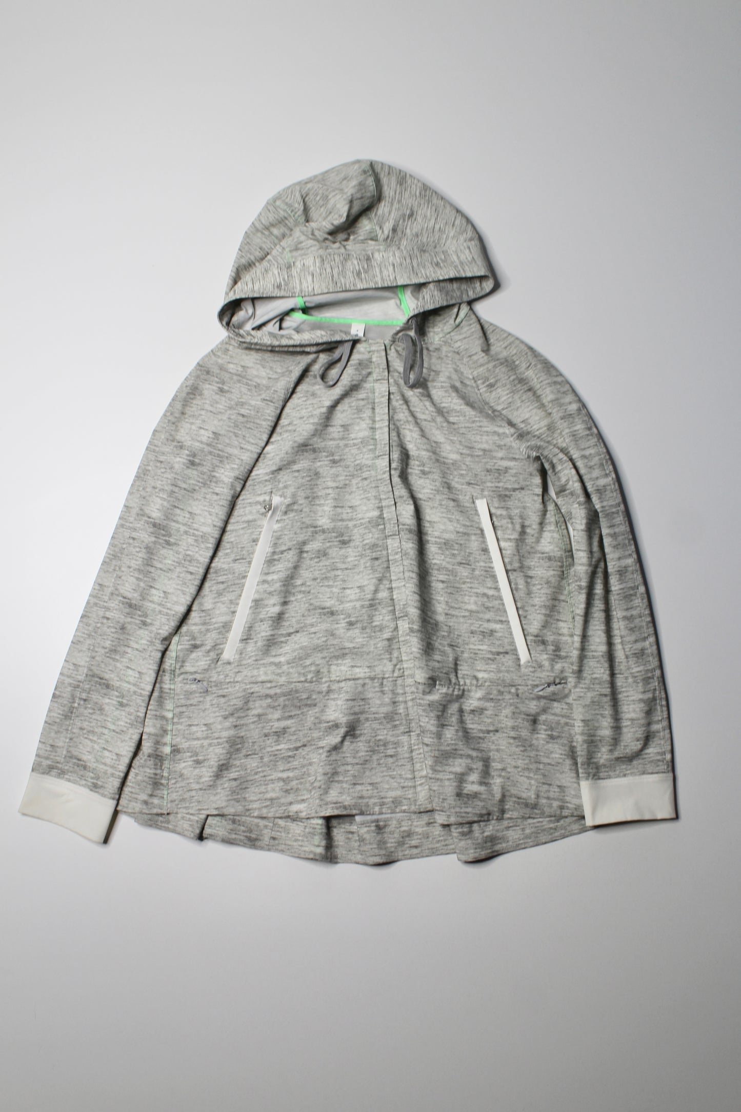Lululemon light grey/white ‘sun showers’ jacket, size 4 (oversized fit)