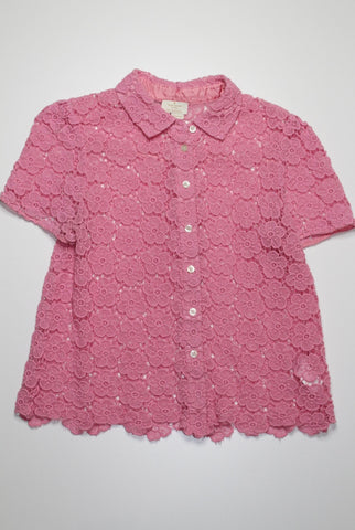 Kate Spade pink bloom flower lace top, size medium (price reduced: was $68) (additional 20% off)