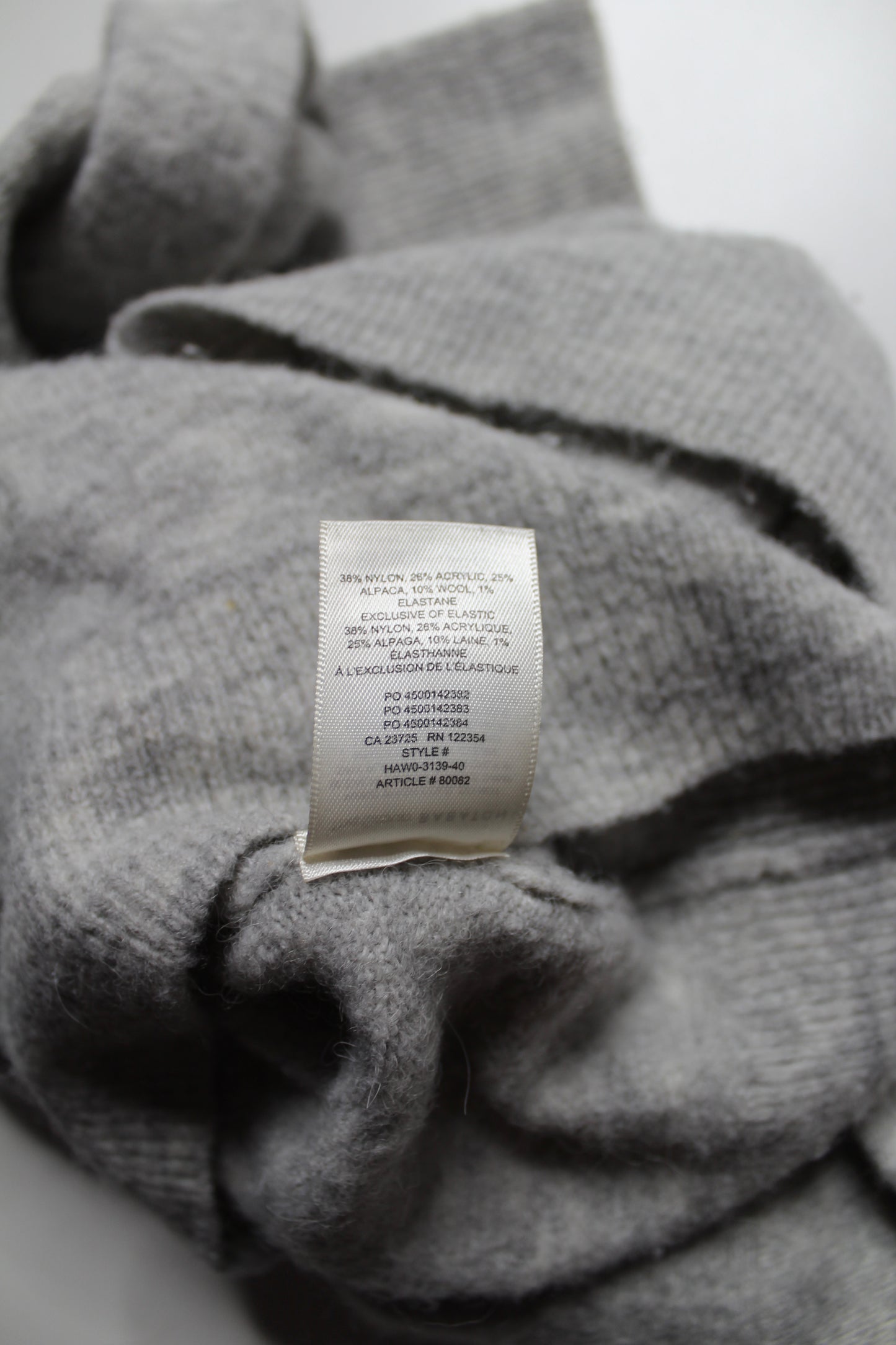 Aritzia Babaton the Group light grey wool blend pullover hoodie, size xxs (oversized fit) fits like small