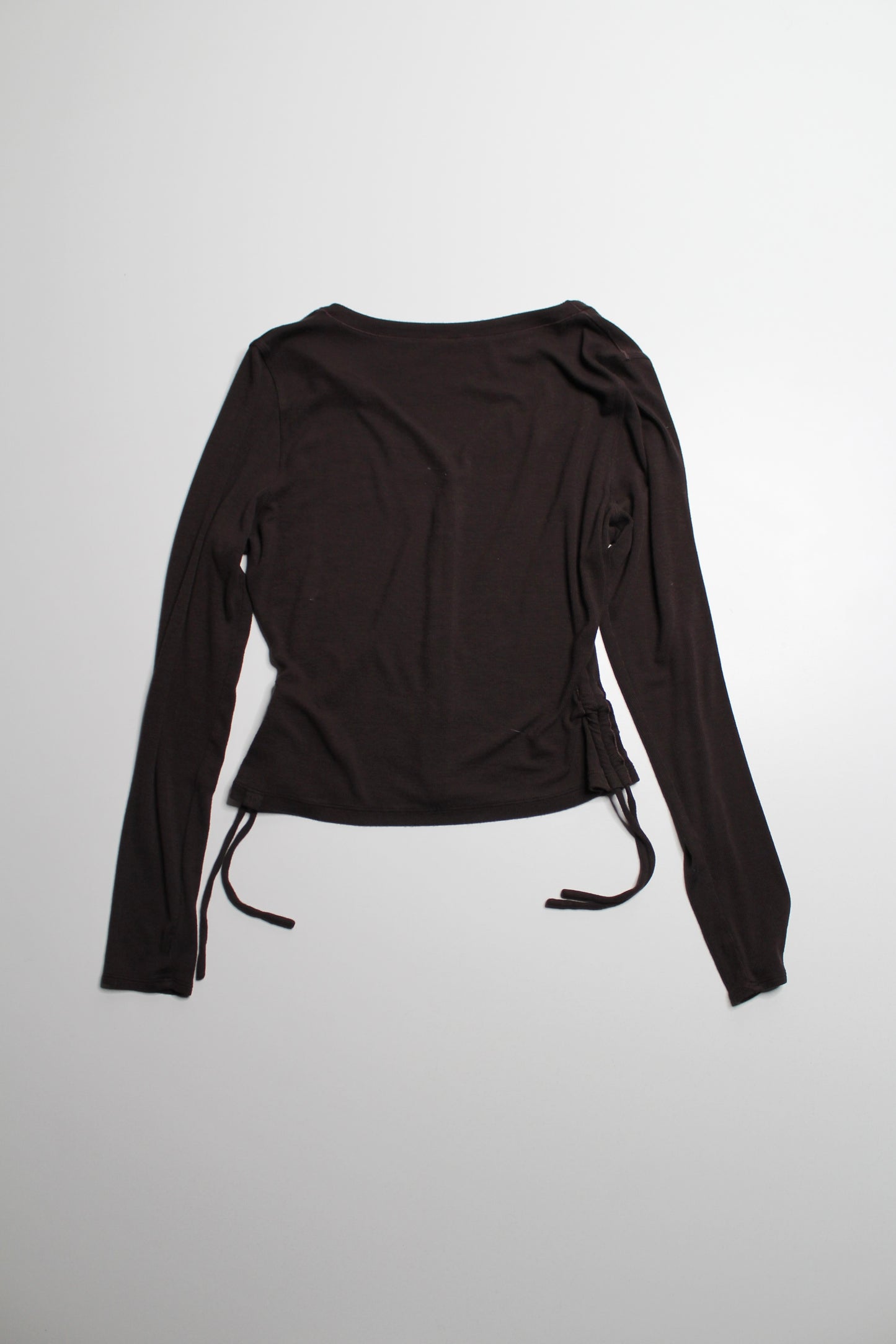 Lululemon dark brown ‘hold tight’ side cinch cardigan, no size. Fits like 6
