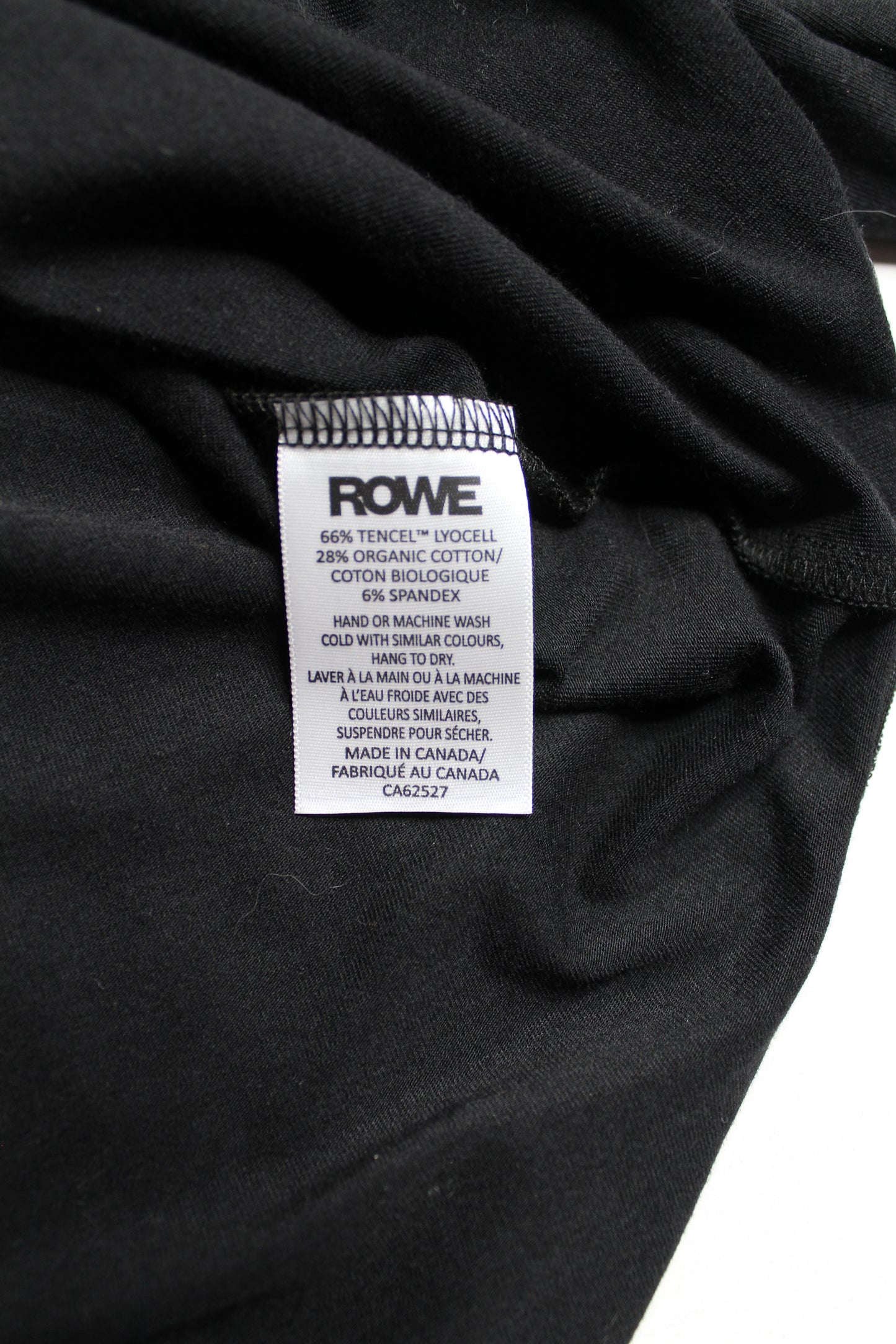 Rowe black tencel lounge t shirt dress, size xs (oversized fit) fits xs/small