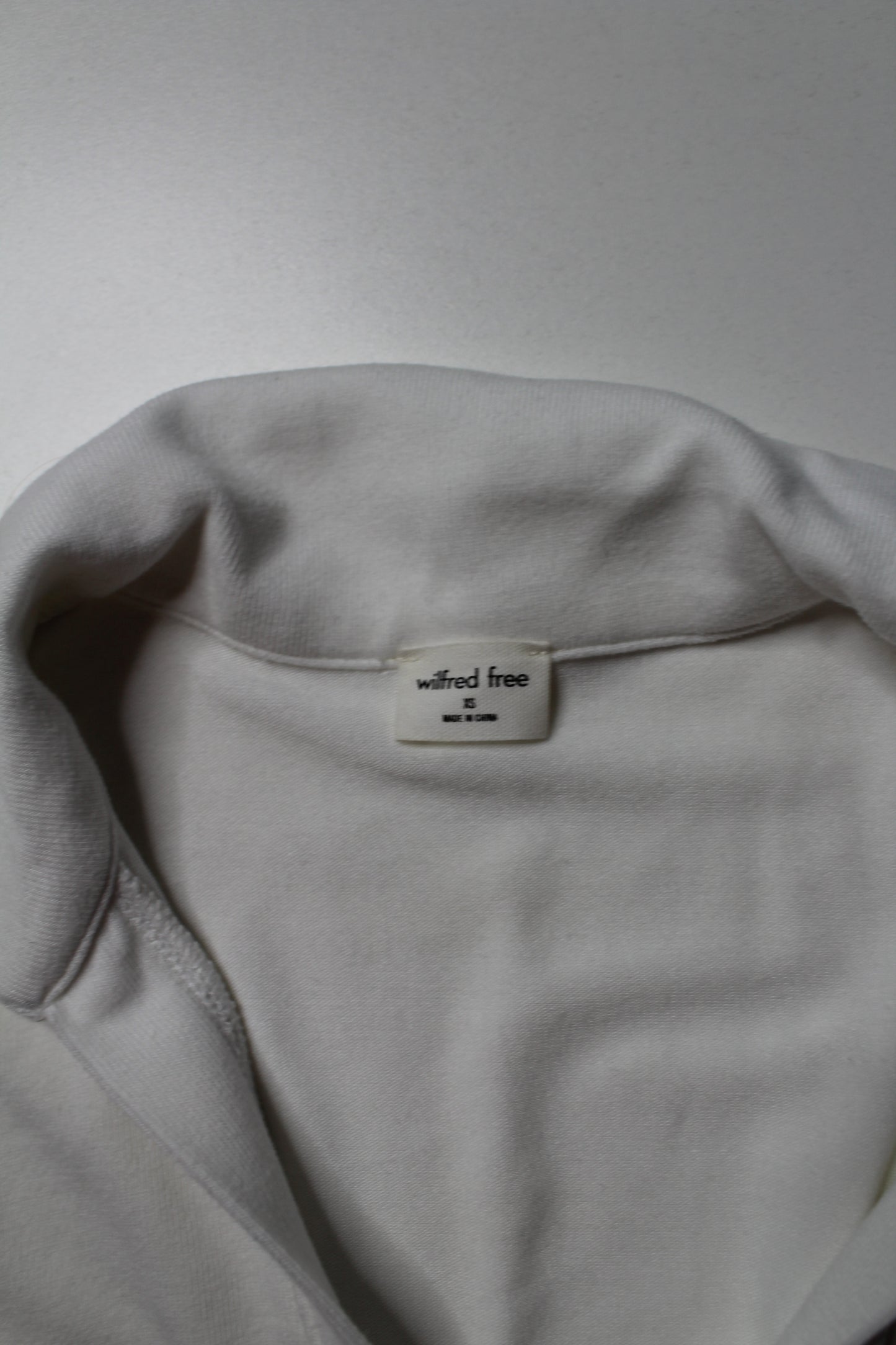 Aritzia Wilfred Free white collared terry t shirt dress, size xs