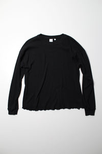 Aritzia TNA black waffle long sleeve, size large