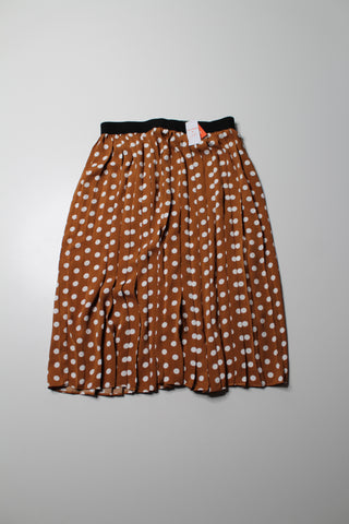 Joe Fresh x Jillian Harris polka dot pleated skirt, size small *new with tags