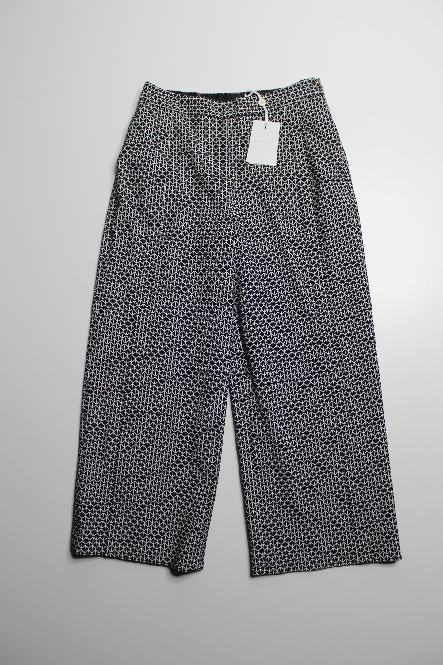 Ted Baker jacquard crop wide leg pants, size 2 *New with tags