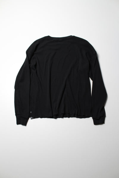 Aritzia TNA black waffle long sleeve, size large