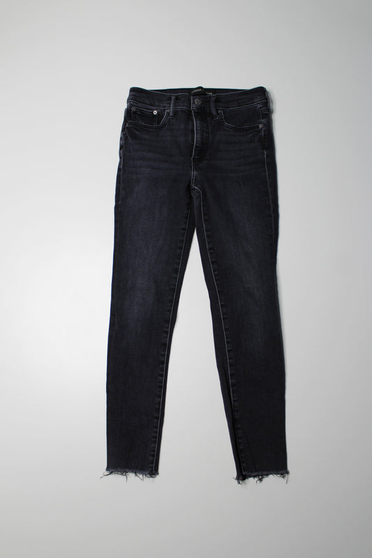 Aritzia Denim Forum black eyeliner ‘nico mid rise skinny crop’ jeans, size 27