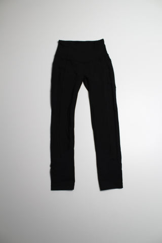 Lululemon black all the right places crop II, size 2 (23”)