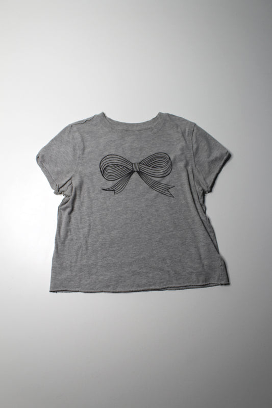Anthropologie Maeve heathered grey ‘bow’ t shirt, size xs (fits like small)