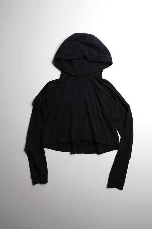 Lululemon black stretch French terry ‘ceremony’ pullover hoodie, no size. Fits like 4 (oversized fit)