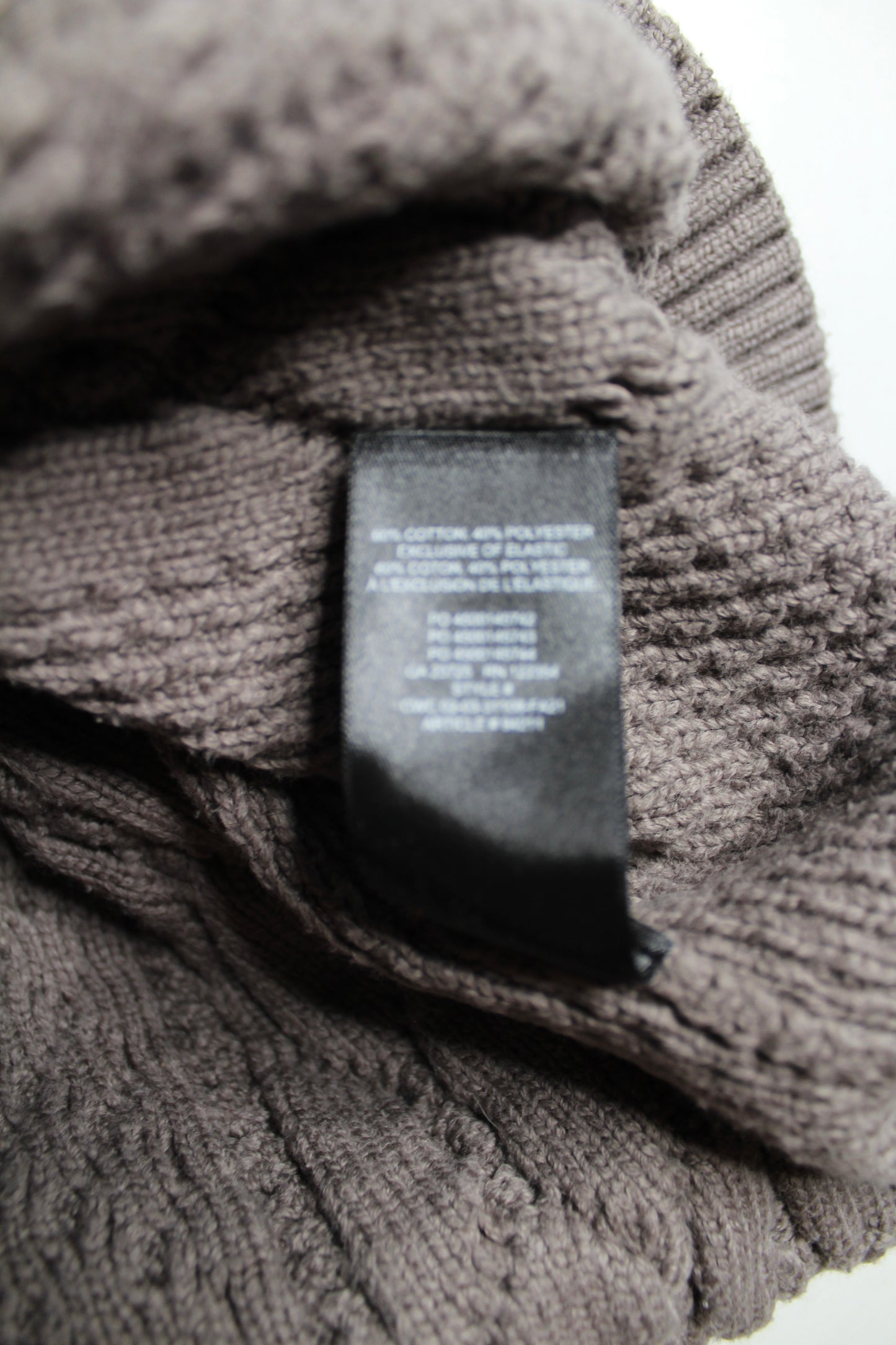 Aritzia Sunday Best deep taupe cable knit 'Peggy' sweeter, size small (relaxed fit)