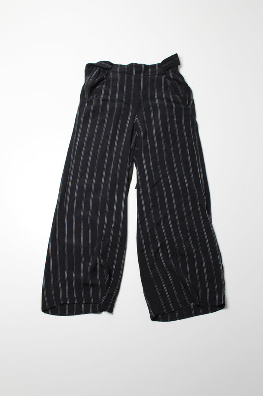 Aritzia Wilfred striped faun wide leg crop pant, size xxsmall