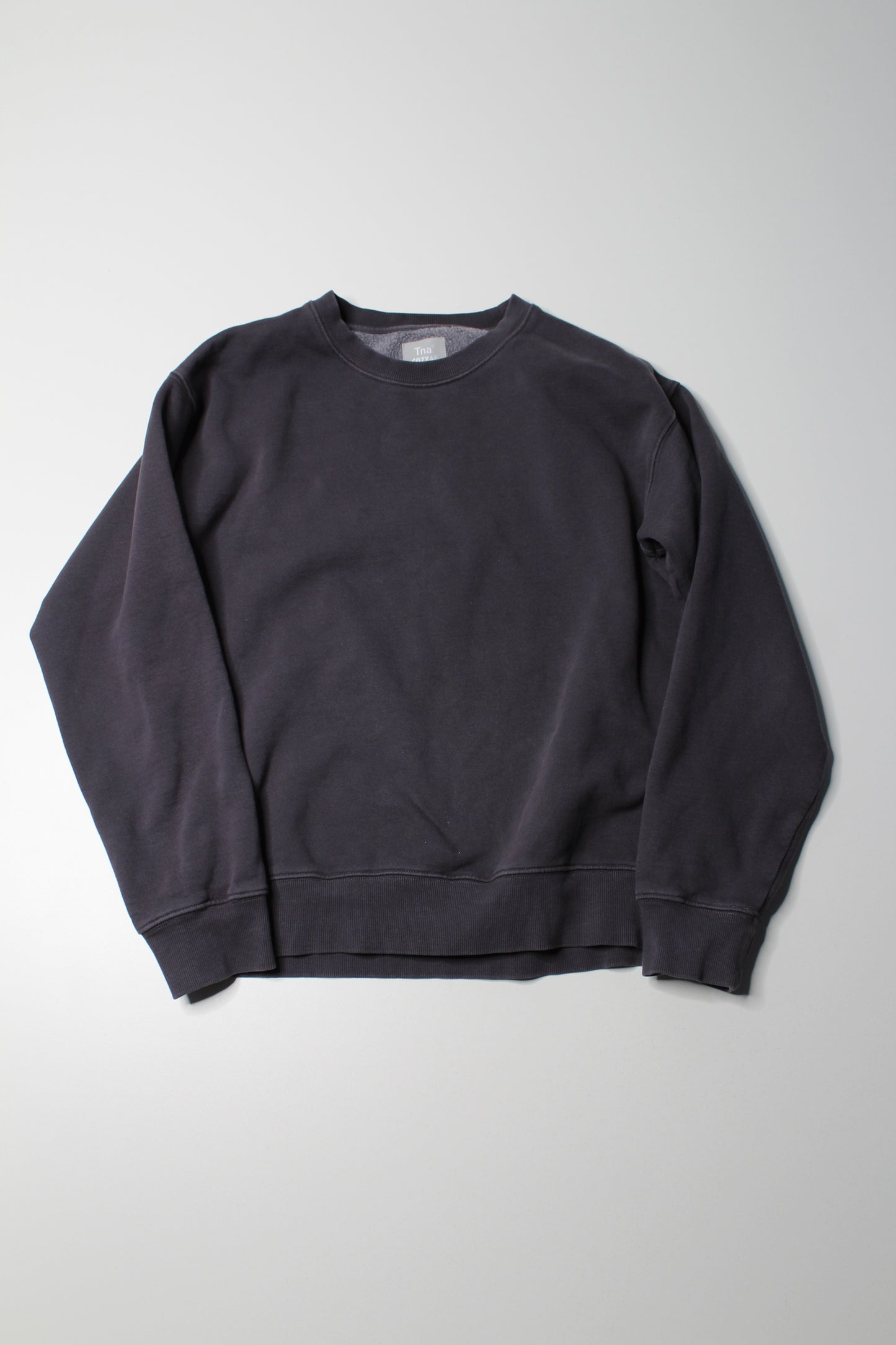 Aritzia TNA grey COZY AF fleece crew neck sweater, size small (matching jogger available )