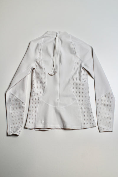 Lululemon white swell seeker paddle top rash guard  long sleeve, size 8 (price reduced: was $42)