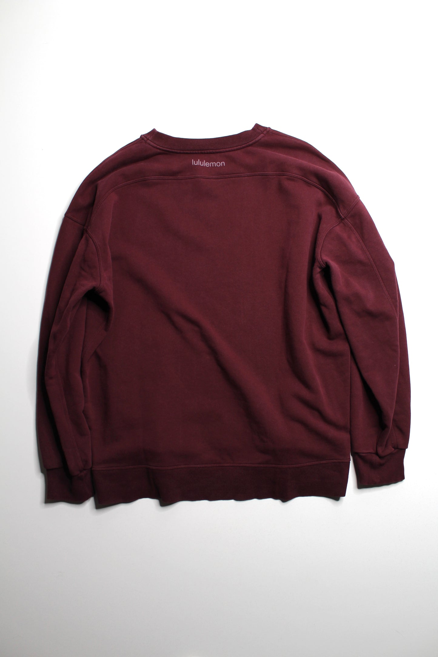 Lululemon maroon ‘perfectly oversized’ crew neck sweater, no size. fits like size 6 (oversized)