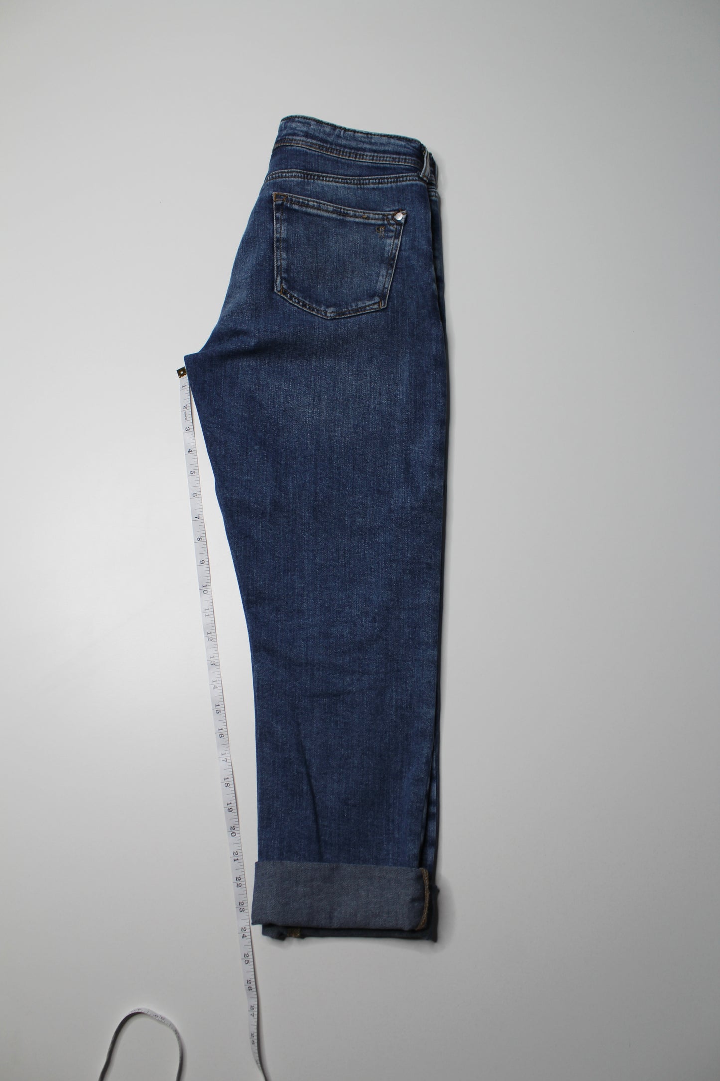 Anthropologie Pilcro denim straight leg jeans, size 28 (29” unrolled)