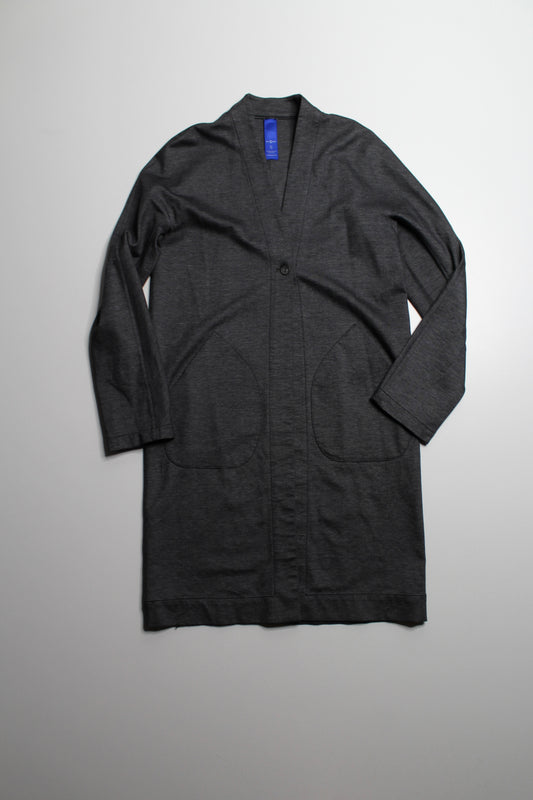 Kit And Ace charcoal grey long line structured cardigan, size small (relaxed fit)