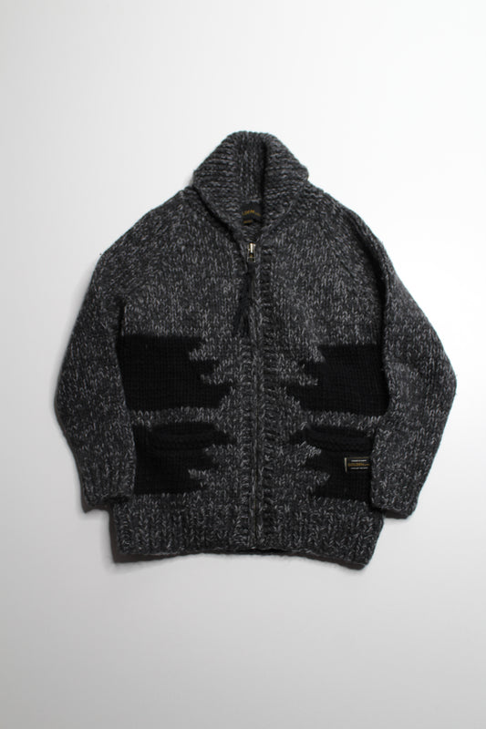 Aritzia Golden by TNA dark grey wool zip up sweater, size xxs (fits xxs/xs) (was $25)