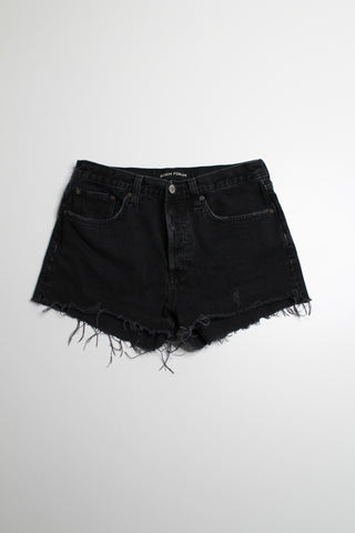 Aritzia Denim Forum black wash the yoko cut off jean shorts,  size 27