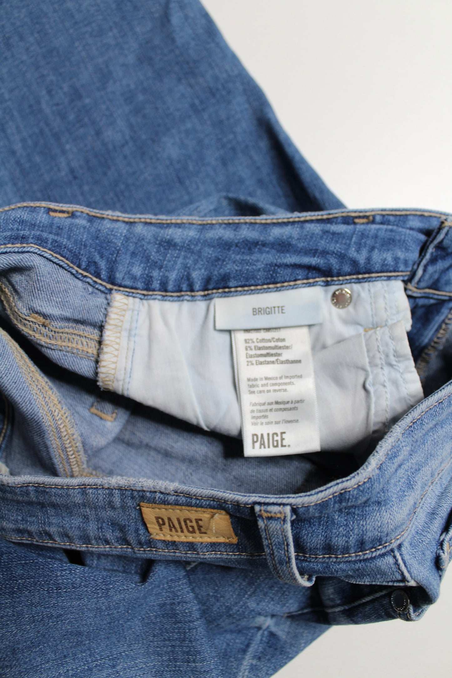 Paige mid rise ‘brigitte’ jeans, size 26